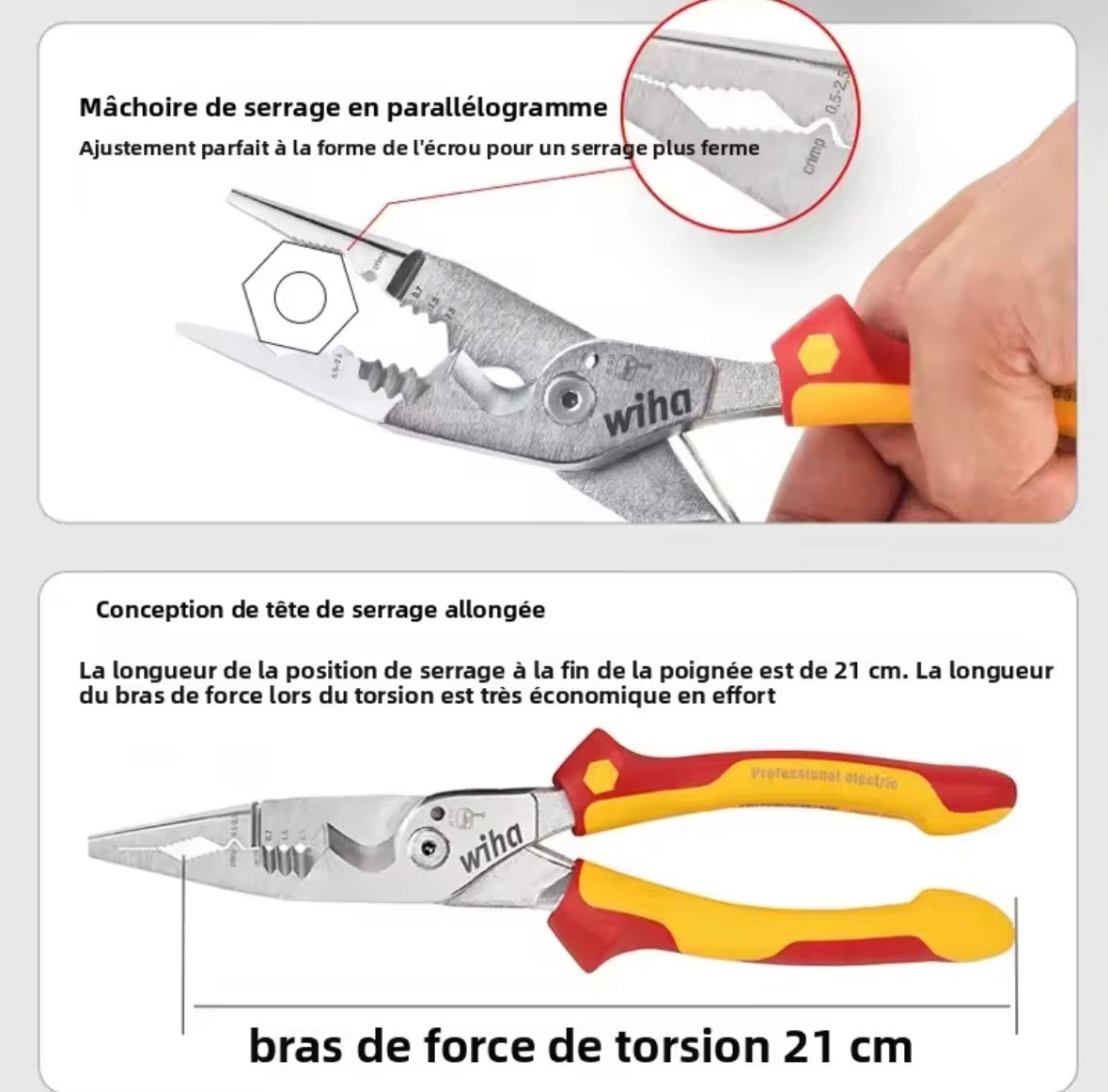 Pince isolée Wiha 8 en 1